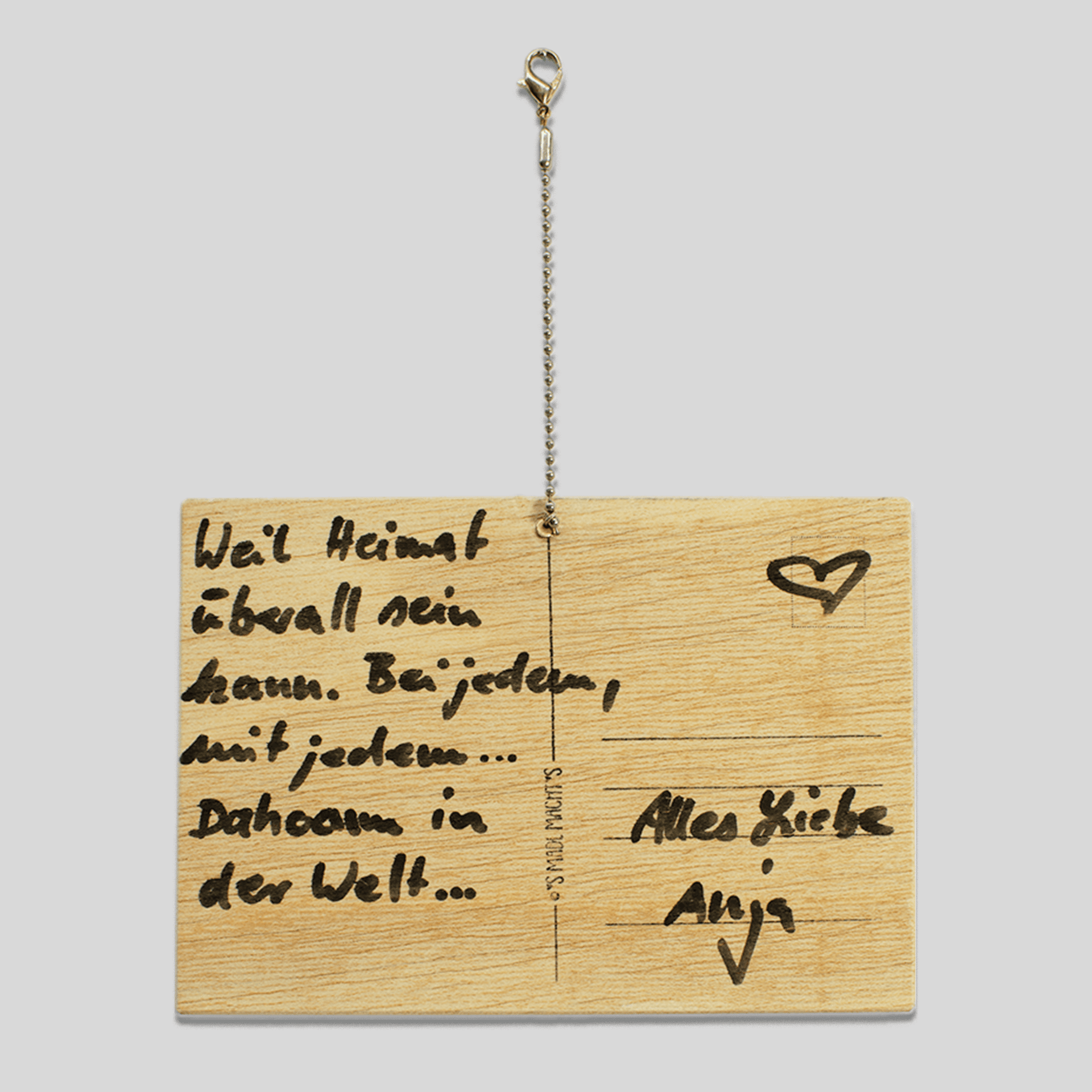 Dahoam Holz-Postkarte